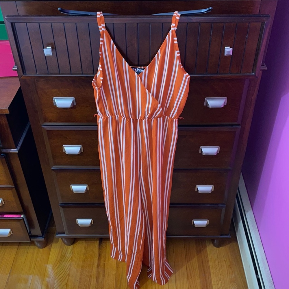 Orange & Cream Striped Jumpsuit 🍊